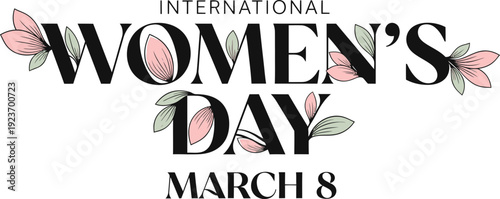 International Women's Day celebration on March 8 with floral design