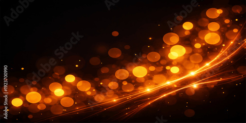 A festive Christmas night city street blurred into a glowing bokeh background with colorful defocused lights and bright holiday decorations shining in the dark