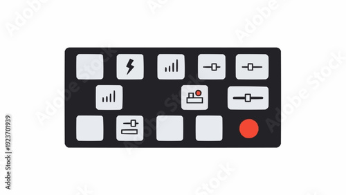 Remote Control with Various Function Buttons.