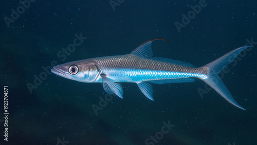 Hatchetfish with Metallic Reflective Body and Glowing Underside