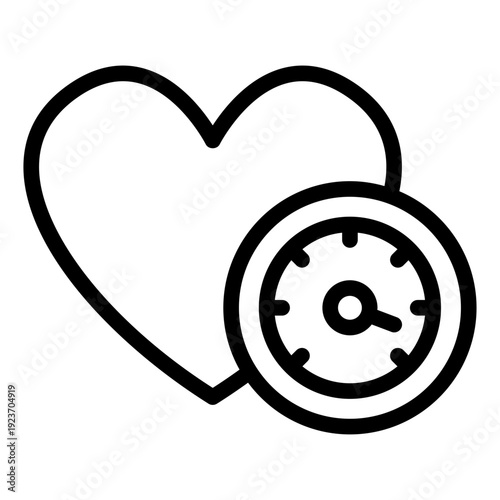 adrenaline outline icon. heart pulse rush. energy boost. extreme sport