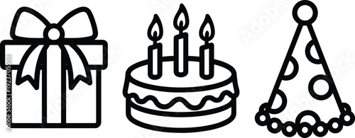 Premium, bakery, logo, design, with, three, tiered, wedding, cake, heart, topper, floral, accents, vintage, branding, elements, minimalist, black, line, art