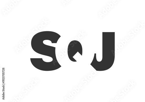 SQJ logo design. Initial letter S Q J bold font style for tech startups, consulting, corporate branding. Creative company name, headlines typography identity, trendy logotype.