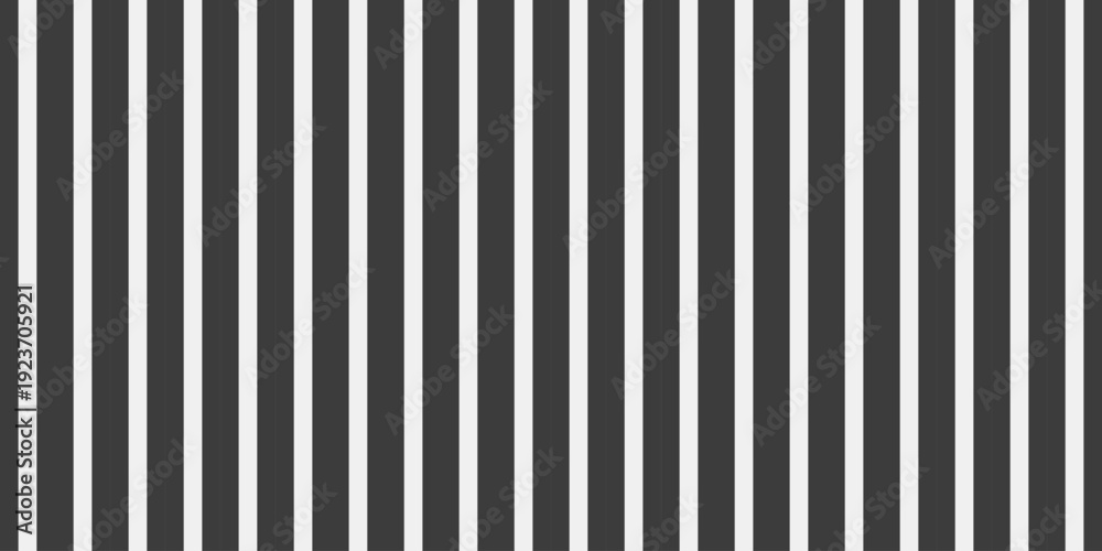Obraz premium Sleek, minimalist black and white vertical stripes pattern. Perfect for backgrounds, website design, or textile prints. Clean, modern aesthetic conveys simplicity, order, and sophistication.