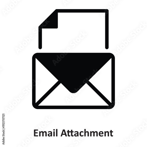 Email Attachment Vector icon which can easily modify or edit