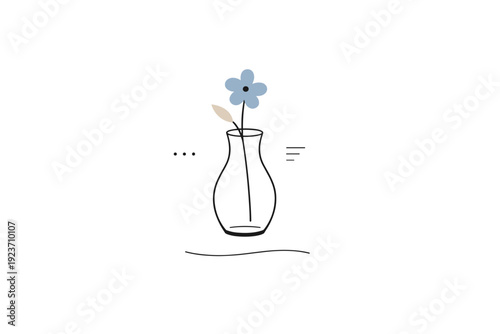 Pure simplicity concept. A nearly empty composition with one clear focal element, emphasizing restraint and intention. The illustration communicates elegance,