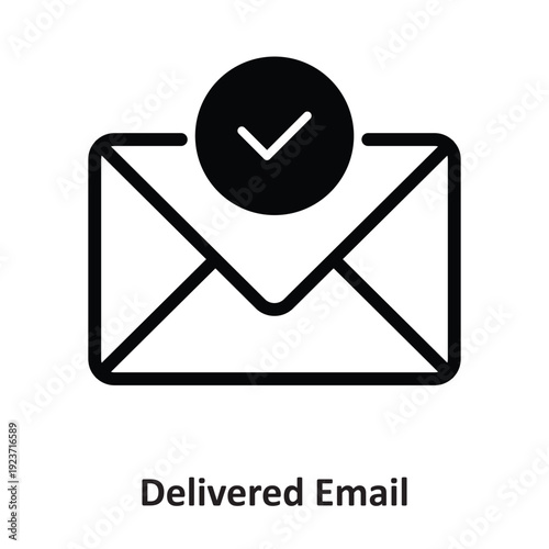 Delivered Email Vector icon which can easily modify or edit