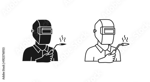 Labor day welders celebrating with cigars Vector