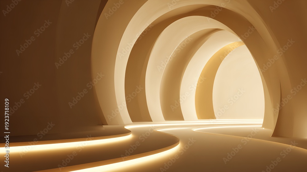 Obraz premium Minimalist Interior Design with Soft Lighting Effects