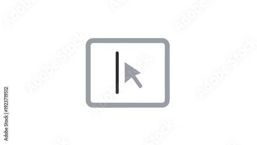 Computer mouse pointer icon graphic.