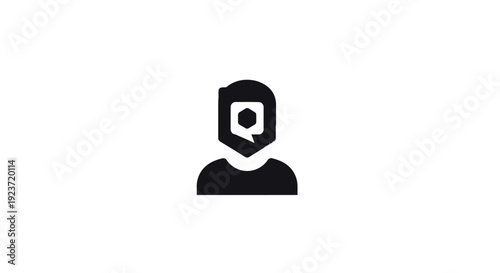 Black silhouette of a person chatting.