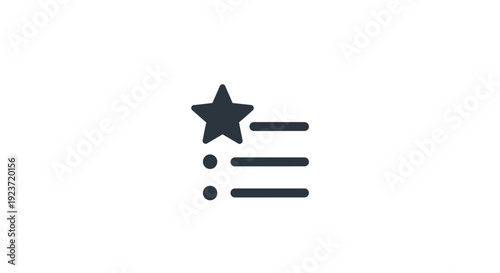 Black star and lines icon symbol.