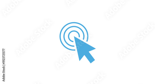 Blue computer mouse cursor icon.