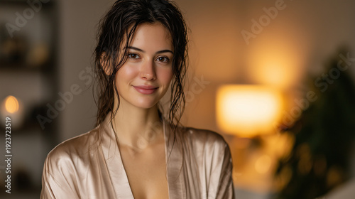 Serene Woman in Soft Light:...