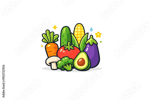Fresh spring vegetables colorful produce standing upright with soft decorative accents, reflecting natural growth, balance, and everyday