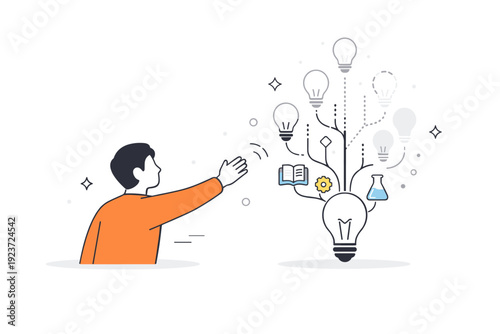 Loss of expertise. A person reaching toward a fading knowledge tree or lightbulb, representing diminishing mastery and experience. Quiet,