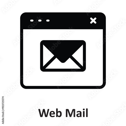 Web Mail Vector icon which can easily modify or edit