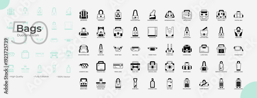 Bags Duotone Editable Icons set