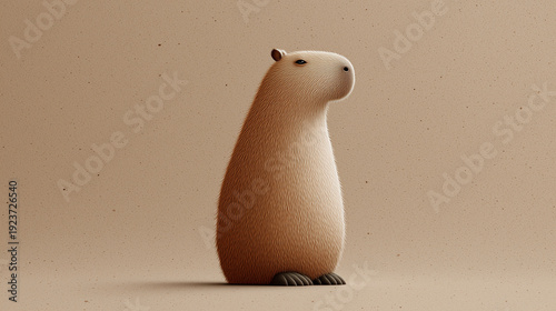 Cute Capybara Portrait: An ...