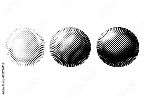 Gradient density halftone background A halftone background surface shown in light density view, medium density view, and heavy density view as three