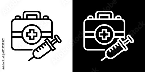 Medical Icon Of Line Black And White Style 