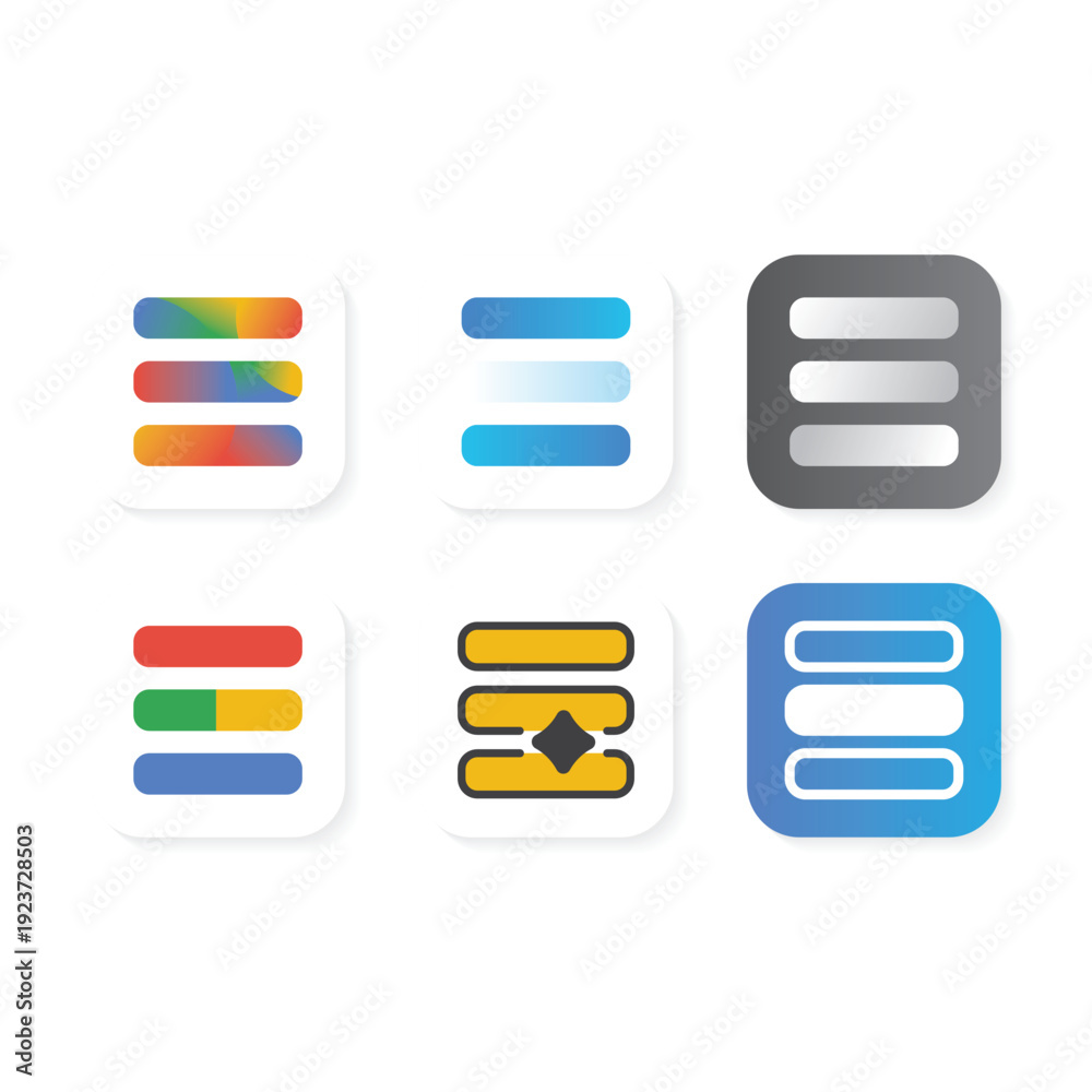 Obraz premium Modern menu app logo representing options, navigation, and usability
