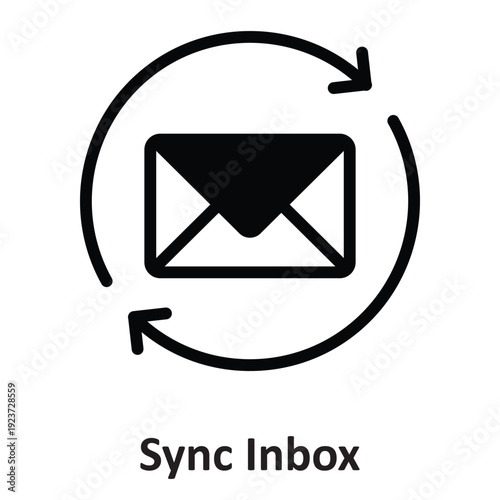 Sync Inbox Vector icon which can easily modify or edit
