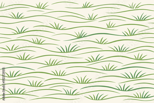 Minimal Grass Texture. Gentle grass vector surface. Flowing horizontal grass lines forming a smooth natural texture, designed to feel soft and unobtrusive.
