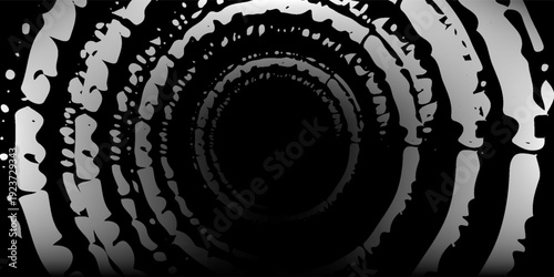 Circular starburst explosion texture. Distressed uneven grunge background. Abstract vector illustration. Overlay old