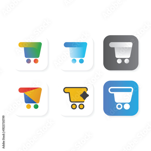 Modern shopping app logo symbolizing convenience, commerce, and digital purchasing