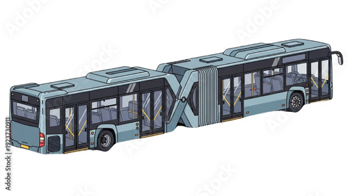 Detailed vehicle autocad blueprint of articulated bus design for urban transportation infrastructure overhead view