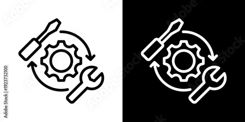 Equipment Icon Of Line Black And White Style  