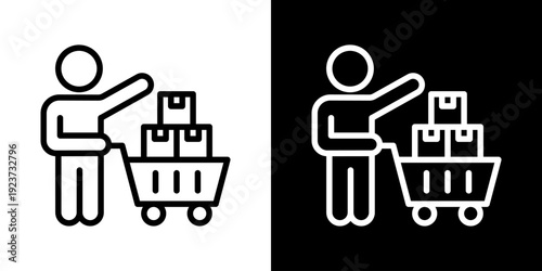 Consumers Icon Of Line Black And White Style  