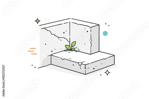 Concrete Raw Elegance. Raw concrete surface moment. A quiet corner of an unfinished wall or step, with soft visual focus on small cracks and weathering. Honest