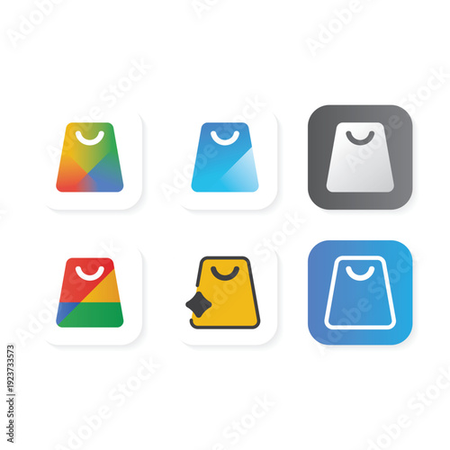 Modern shopping app logo symbolizing convenience, commerce, and digital purchasing