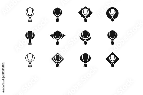 Prayer Beads. Icon set. Set Logo of Prayer Beads: Single bead close-up. harmonious logo variations of the same emblematic concept (Minimal