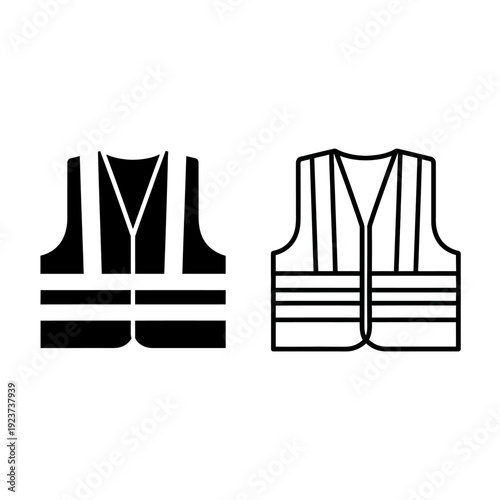 Labor day safety reflective vest design concept Vector