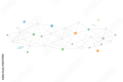 Abstract network background. Repeating connection lines and dots forming a light grid pattern. Clean modern tech atmosphere with plenty of