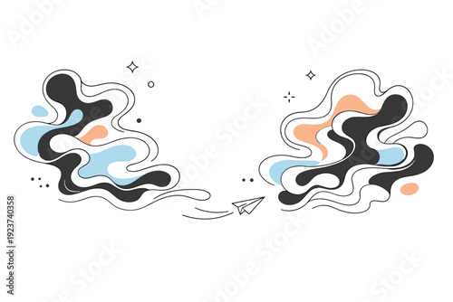 Fluid marble abstraction. Gently blended liquid forms resembling ink in water, arranged into a refined abstract background. Calm, modern