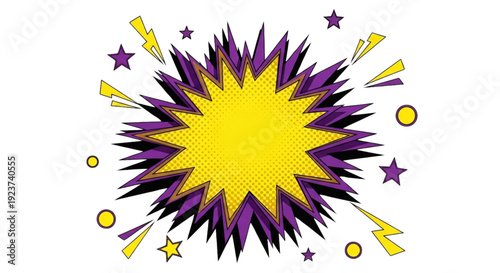 Explosive Comic Book Burst for Marketing Promotions, Sales Announcements, and Exciting Web Design Elements