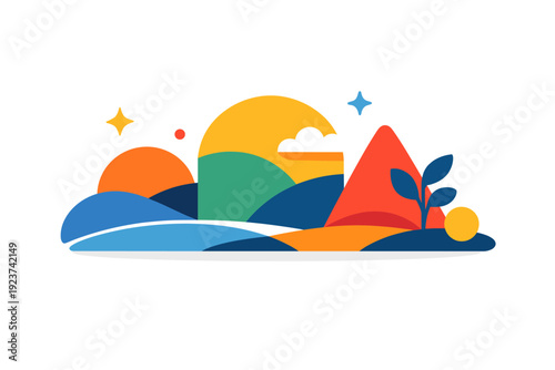 Artistic color use explored through bold abstract shapes layered with confident color contrasts, expressing emotion, balance, and intentional visual harmony.