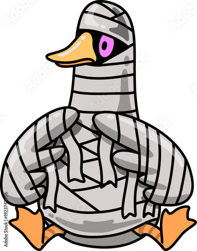 Mummy Duck Cartoon Character.