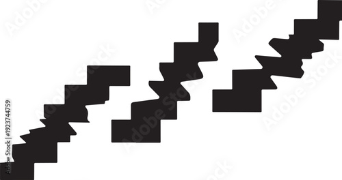 Black pixelated line on white background graphic design element