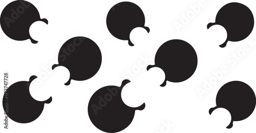 Black and white quotation mark symbols on plain background
