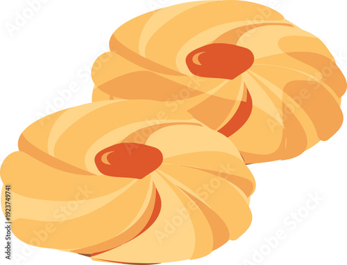 Sweet Pastry Dessert Food Item.