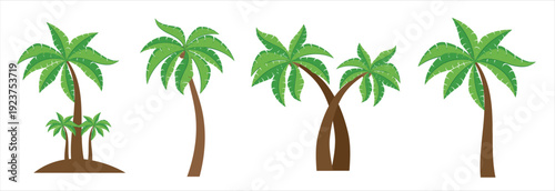 Palm tree summer logo template
