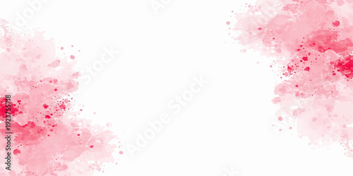 Pink Watercolor Splash: Abstract splashes of delicate pink watercolor paint dance across the canvas, their textures and hues create a dynamic and elegant design