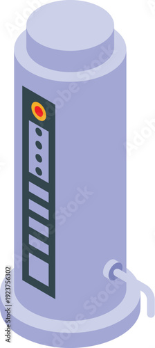 Boiler heating water for central heating, ensuring comfortable temperature in house