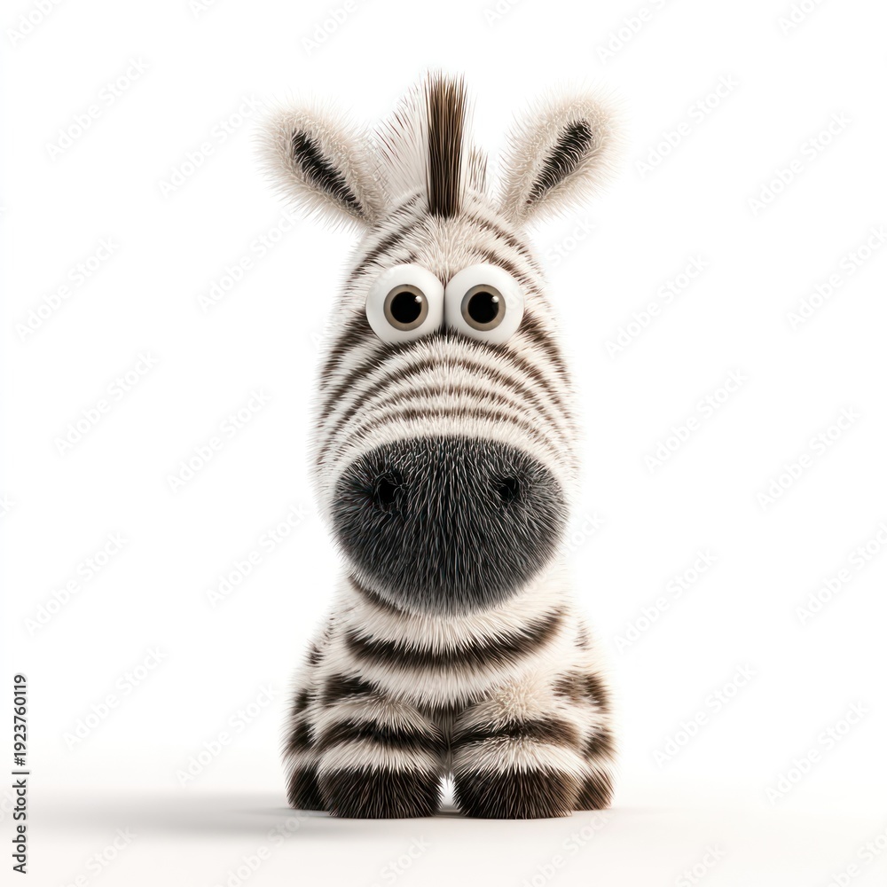 Fototapeta premium Zebra illustration cartoon animal.