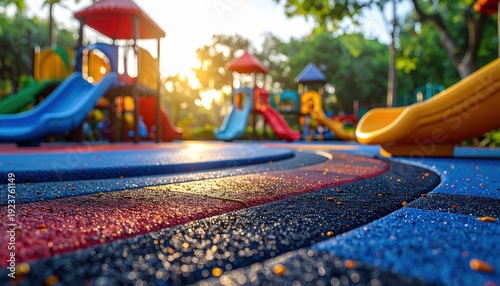 Wallpaper Mural FlyPro Firefly Recycled Tire-Based Surfacing Creating Resilient and Colorful Playgrounds, Textured Rubber Forming Safe Play Zones Torontodigital.ca